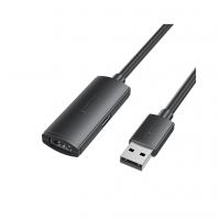 Дата кабель USB 2.0 AM/AF 25.0m Active black Vention (CBKBS)