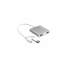 Адаптер USB-C/A to 2xHDMI F dual display J5create (JCA365-N)