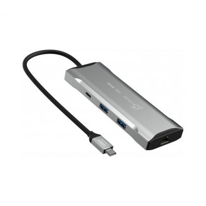 Порт-репликатор J5create Dock-Station USB-C 10Gbps, 7-in-1 (хаб/HDMI/PD/картридер) (JCD393-N)