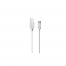 Дата кабель USB 2.0 AM to USB-C 3.0m 2.4A BX14 white BOROFONE (6957531090397)