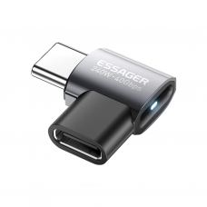 Переходник USB-C F to USB-C M USB 4.0 40Gbps 240W 90° corner Essager (EOTG7-YH0G-P)