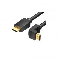Кабель мультимедийный HDMI M to HDMI M 2.0m V2.0 4K60Hz 90° corner PVC black Vention (AAQBH)