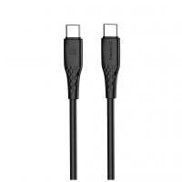 Дата кабель USB-C to USB-C 1.0m 3A 60W textured PVC black ColorWay (CW-CBPDCC094-BK)