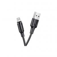 Дата кабель USB 2.0 AM to Micro 5P 1.0m 2.4A magnetic BX41 black BOROFONE (6931474738455)