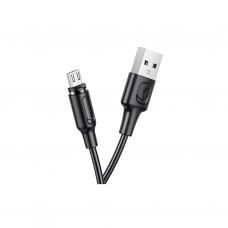 Дата кабель USB 2.0 AM to Micro 5P 1.0m 2.4A magnetic BX41 black BOROFONE (6931474738455)