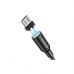 Дата кабель USB 2.0 AM to Micro 5P 1.0m 2.4A magnetic BX41 black BOROFONE (6931474738455)