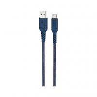 Дата кабель USB 2.0 AM to USB-C 1.0m 3A nylon X59 blue HOCO (6931474744944)