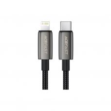 Дата кабель USB 2.0 AM to Lightning 1.2m 30W nylon black Acefast (6974316285410)