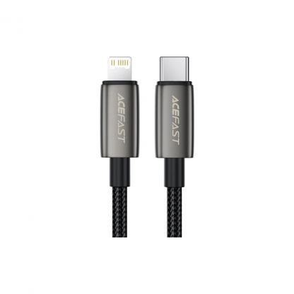Дата кабель USB 2.0 AM to Lightning 1.2m 30W nylon black Acefast (6974316285410)
