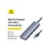 Концентратор Baseus USB 3.0 to 4xUSB 3.0 + USB-C gray (B0005280B811-01)