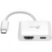 Переходник USB-C M to HDMI F + USB-C F PD100W white J5create (JCA152-N)
