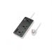 Сетевой фильтр питания HOCO AC7A 3 роз, 3 USB, USB-C, 17W, 1,5м, Black/White (HOCO AC7A/B)