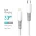Дата кабель USB-C to Lightning 1.0m PD30W liquid silicone white ColorWay (CW-CBPDCL093-WT)