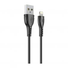 Дата кабель USB 2.0 AM to Lightning 1.0m PVC black Wibrand (WI.DC/BO1B-UL)