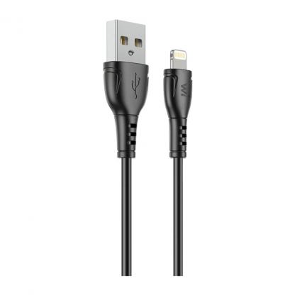 Дата кабель USB 2.0 AM to Lightning 1.0m PVC black Wibrand (WI.DC/BO1B-UL)