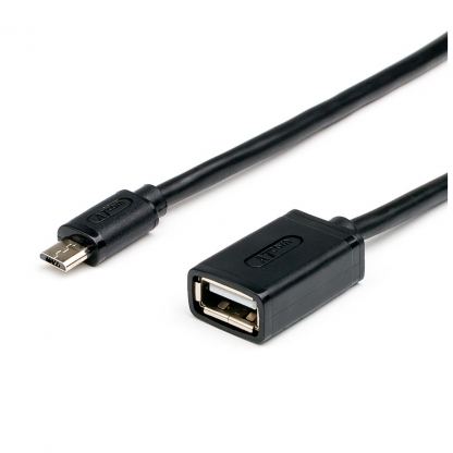 Дата кабель OTG USB 2.0 AF to Micro 5P 0.8m Atcom (16028)