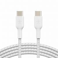 Дата кабель USB-С - USB-С, BRAIDED, 1m, white Belkin (CAB004BT1MWH)