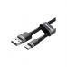 Дата кабель USB 3.1 AM to Type-C 0.5m 3A grey-black Baseus (CATKLF-AG1)