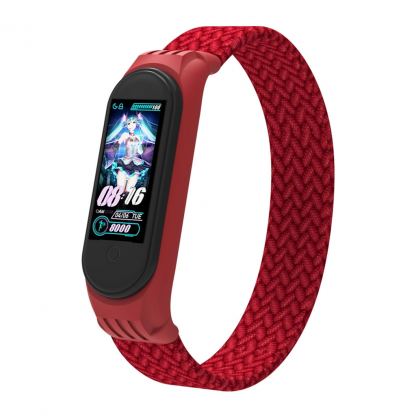 Ремешок для фитнес браслета Armorstandart Braided Solo Loop для Xiaomi Mi Band 4/5/6 Red size M (ARM58768)