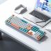 Клавиатура Aula F2088 PRO Plus 9 Orange Keys KRGD Blue USB UA White/Blue (6948391234908)