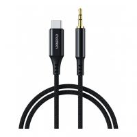 Кабель мультимедійний AUX USB-C to TRS Audio 3.5mm M/M DAC Chip 96kHz 1.0m black Choetech (AUX006)