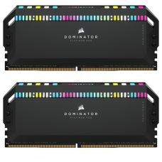 Модуль памяти для компьютера DDR5 64GB (2x32GB) 6400 MHz Dominator Platinum RGB Black Corsair (CMT64GX5M2B6400C32)