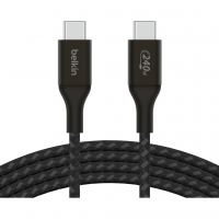 Дата кабель USB-C to USB-C 2.0m 240W Black Belkin (CAB015BT2MBK)