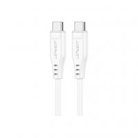 Дата кабель USB-C to USB-C 1.2m 3A TPE C3-03 White Acefast (6974316280859)