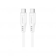 Дата кабель USB-C to USB-C 1.2m 3A TPE C3-03 White Acefast (6974316280859)