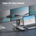 Порт-репликатор Digitus USB-C > 3xHDMI/2xDP/4xUSB-A/USB-C/RJ54/DC/Audio (DA-70918)