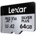 Карта памяти Lexar 64GB microSDXC class 10 UHS-I U3 V30 A2 Professional Silver (LMSSIPL064G-BNANG)