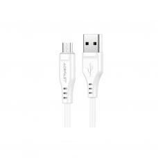 Дата кабель USB 2.0 AM to Micro 5P 1.2m 2.4A TPE C3-09 white Acefast (6974316280897)