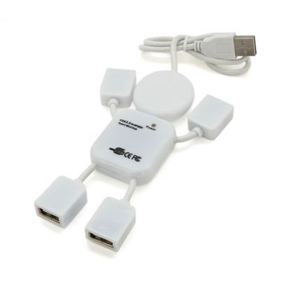 Концентратор Voltronic USB 2.0 to 4xUSB man OEM (YT-HM4-W)