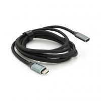 Дата кабель USB-C M/F 2.0m USB 3.2 Gen2 100W 10Gbps 4K60Hz black Voltronic (YT-TC-TC-EXB-2m)