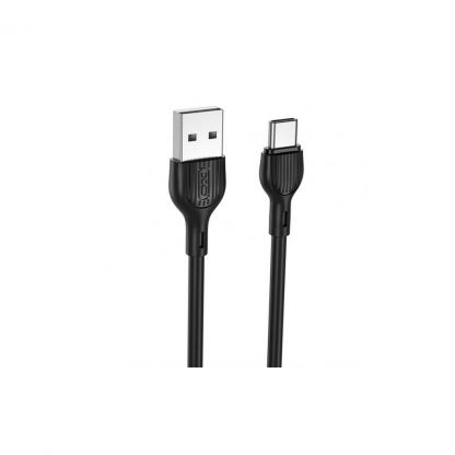 Дата кабель USB 2.0 AM to USB-C 1.0m 2.1A black XO (XO-NB200-TC-1-BK)