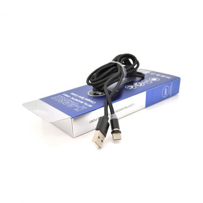 Дата кабель USB 2.0 to Lightning 1.0m 2A magnetic nylon black PiPo (18167)
