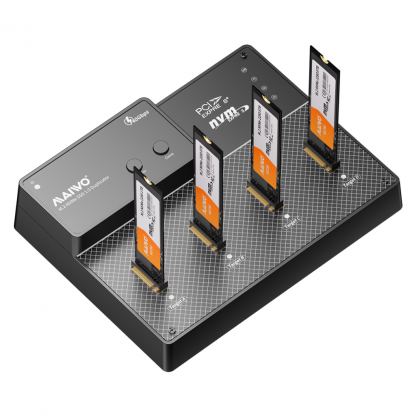 Док-станция для накопителей Maiwo 4*NVMe M.2 SSD Key M/B+M to USB4.0 USB-C 40Gbps (K3015P4)