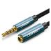Кабель мультимедийный 3.5mm M to 3.5mm F 1.5m AV118 blue Ugreen (40674)