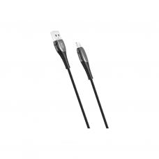 Дата кабель USB 2.0 AM to Lightning 1.0m Smart Chipset Auto Power-off NB145 black XO (6920680869558)