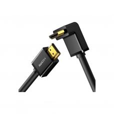 Кабель мультимедийный HDMI M to HDMI M 1.0m 90° corner HD103 black UGREEN (10172)