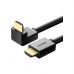 Кабель мультимедійний HDMI M to HDMI M 1.0m 90° corner HD103 black UGREEN (10172)