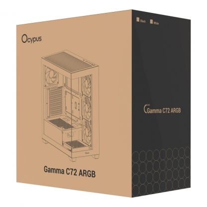 Корпус OCYPUS GAMMA C72 BK ARGB (GAMMA-C72-BKD400XX-GL)