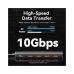 Концентратор Vention USB to 4xUSB 3.2 Gen2 + USB-C 10Gbps 0.15m black (CHOBB)