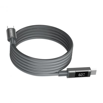 Дата кабель USB-C to USB-C 1.2m PD60W magnetic digital display nylon gray Choetech (XCC-1067-GY)