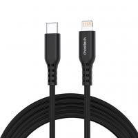 Дата кабель USB-C to Lightning 1.8m MFi PD20W braided black Choetech (XCL-1021-BK)