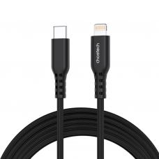 Дата кабель USB-C to Lightning 1.8m MFi PD20W braided black Choetech (XCL-1021-BK)