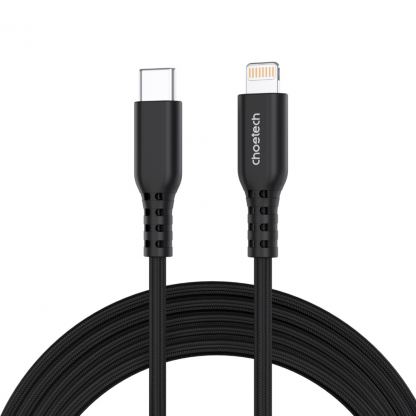 Дата кабель USB-C to Lightning 1.8m MFi PD20W braided black Choetech (XCL-1021-BK)