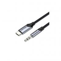 Кабель мультимедийный USB-C to 3.5mm M 1.0m gray Vention (BGKHF)