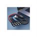 Дата кабель USB 2.0 AM to Lightning + Micro 5P + USB-C 1.0m 2A nylon X76 black+red+blue HOCO (6931474768650)