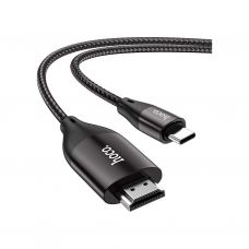 Кабель мультимедийный USB-C to HDMI M 2.0m 4K30Hz gray HOCO (6931474755025)